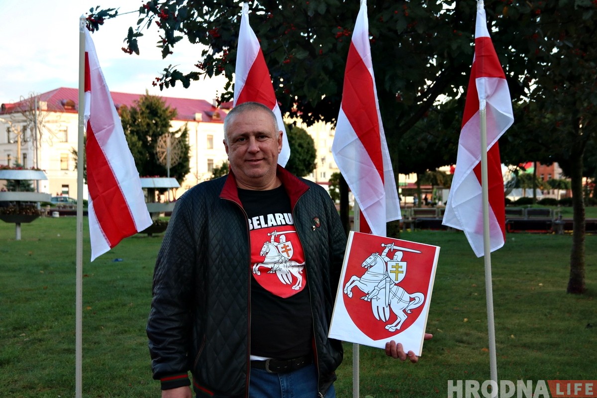 Выбары 2019: у цэнтры Гродна нагадалі пра нацыянальныя сімвалы