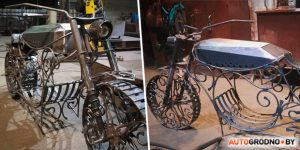 У Гродне зрабілі матацыкл, на якім можна гатаваць шашлыкі