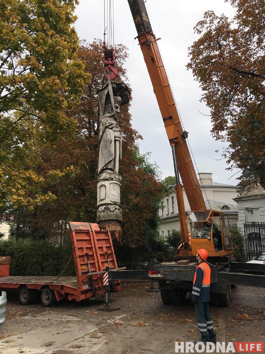 драўляны помнік Вітаўта ў Гродне