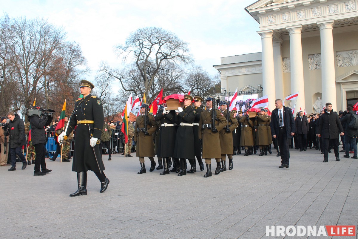 Как в Вильнюсе прошло перезахоронение Кастуся Калиновского и других повстанцев
