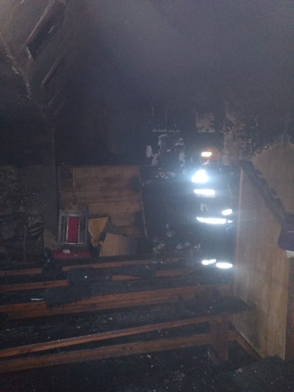 В Святске горела часовня напротив дворца Воловичей (обновлено)