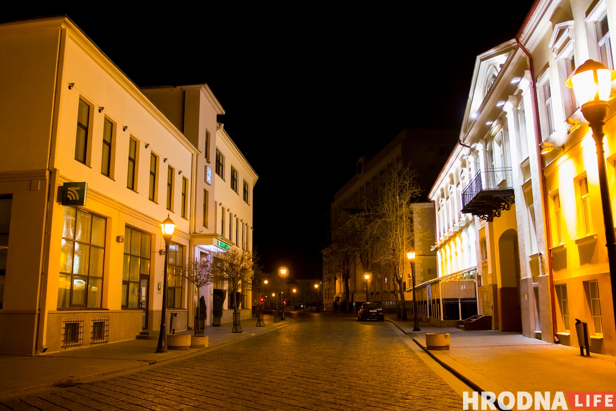 ФОТА: Як выглядае начны Гродна на выхадных у час пандэміі