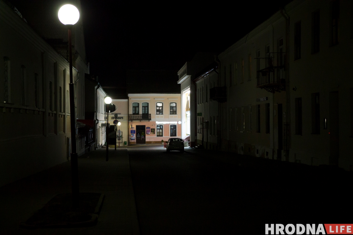 ФОТА: Як выглядае начны Гродна на выхадных у час пандэміі