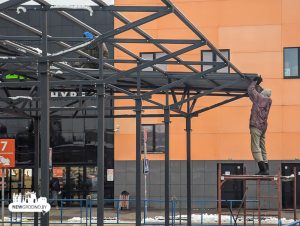 Паркоўка каля OldCity зменшыцца: яе частку зоймуць гандлёвыя рады Паркоўка каля OldCity зменшыцца: яе частку зоймуць гандлёвыя рады