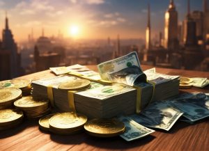 Лічбавыя грошы ў сучасным свеце. Ілюстрацыя створана з дапамогай штучнага інтэлекту lexica.art