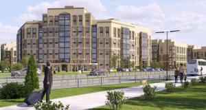 Так будзе выглядаць новы раён Гродна на падоўжанай вуліцы Астроўскага. Крыніца: Гроднажылбуд