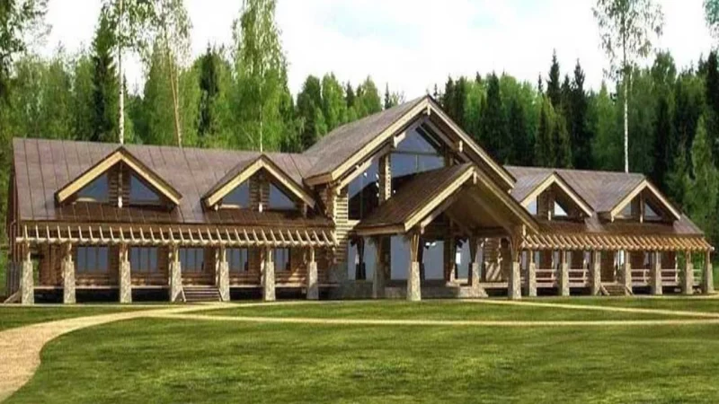 Рэндар праекта гасцініцы ў турыстычным парку "Аўгустоўскі канал". Крыніца: grodnoinvest.by