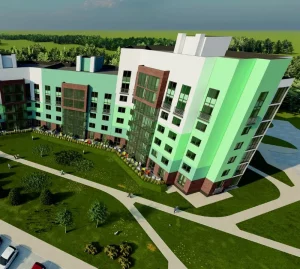 Рэндар дома з тэрасамі на Фолюшы. Крыніца: ghb.by