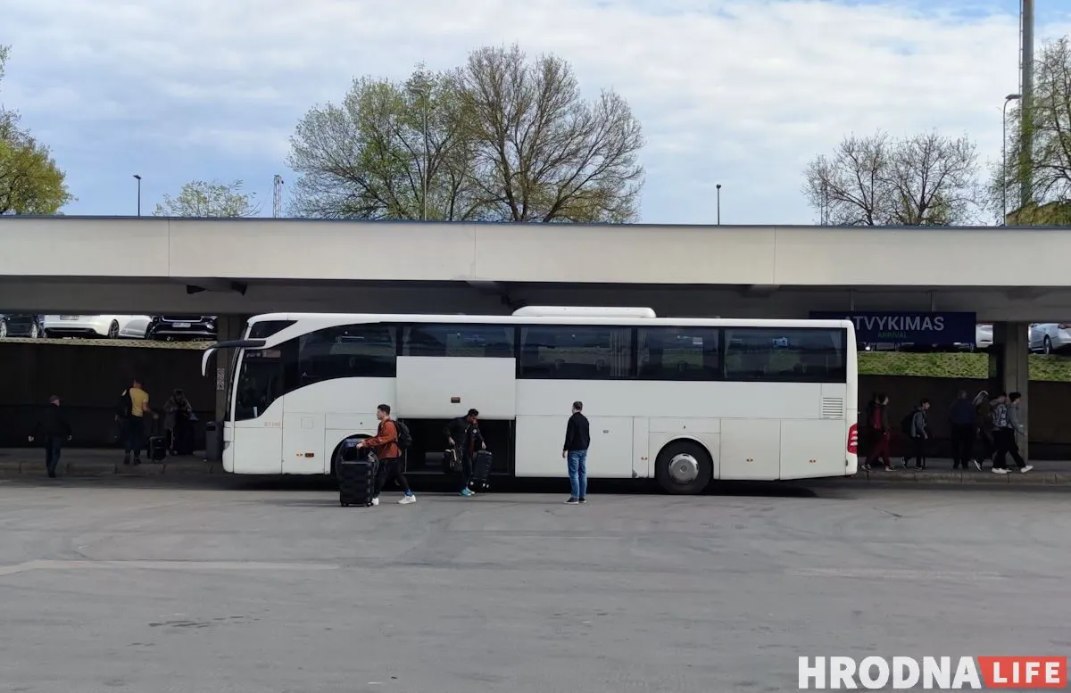 Аўтобус на вакзале ў Вільнюсе. Фота: Hrodna.life