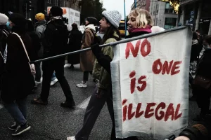 Фота дэманстрацыі арганізацыі "Шпіля". Аўтар - Tomasz Swierzewski
