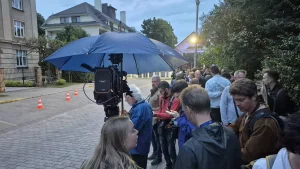 Экс-палітвязні Павел Мажэйка і Галіна Дзербыш прыехалі ў Вільню Як палітвязняў сустракаюць у Вільні. Фота: Hrodna.life