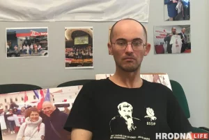 Сяргей Спарыш ў офісе партыі "Народная грамада". Вільня. 17.09.2025