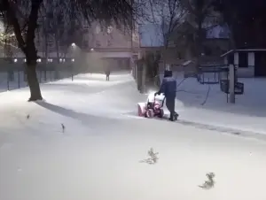 Снегопад в Гродно