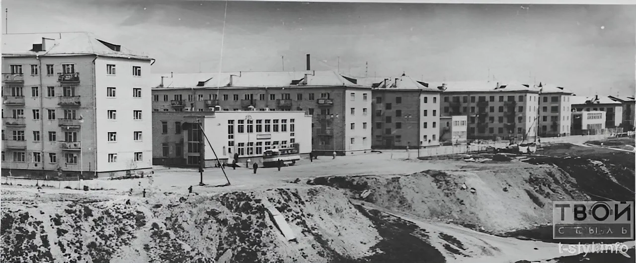 Будаўніцтва квартала на вуліцы Гагарына. Сярэдзіна 1960-х. Фота з архіву Hrodna.life